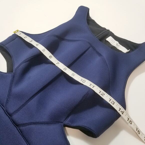 Hunter Bell Women size 6 Navy Blue Cutout Midi Bodycon Dress Sleeveless - Picture 6 of 16